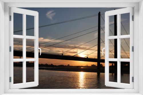 Fototapeta Naklejka Na Ścianę Okno 3D - Abendstimmung am Rhein