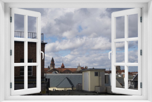 Fototapeta Naklejka Na Ścianę Okno 3D - Blick über die Dächer von Berlin Friedenau