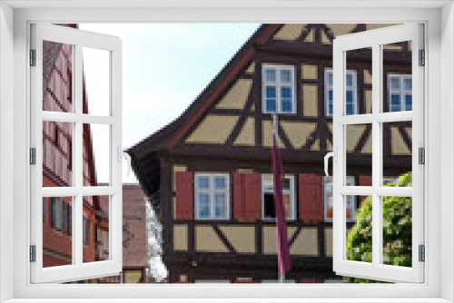 Fototapeta Naklejka Na Ścianę Okno 3D - Fachwerkhaus in Bad Windsheim