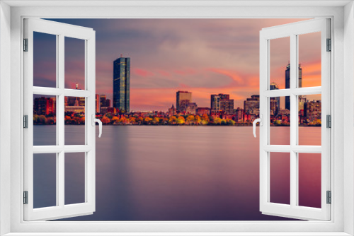 Fototapeta Naklejka Na Ścianę Okno 3D - Boston Skyline 
