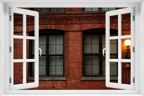 Fototapeta Naklejka Na Ścianę Okno 3D - Red Brick Building and window