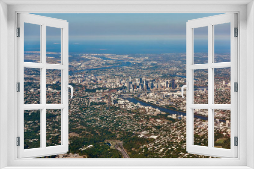 Fototapeta Naklejka Na Ścianę Okno 3D - Aerial panoramic view of Brisbane CBD, Australia 