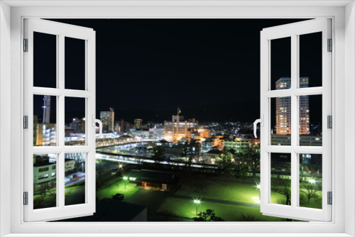 Fototapeta Naklejka Na Ścianę Okno 3D - 甲府夜景
