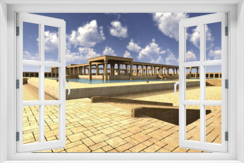 Fototapeta Naklejka Na Ścianę Okno 3D - 3D Rendering Egyptian Palace