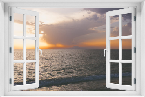 Fototapeta Naklejka Na Ścianę Okno 3D - Sunset at the sea. Seascape