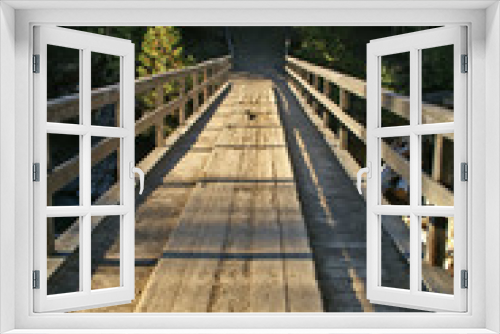 Fototapeta Naklejka Na Ścianę Okno 3D - wooden bridge