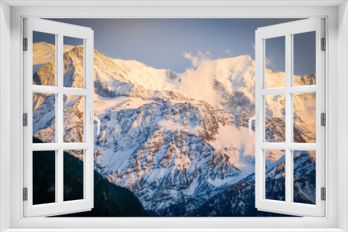Fototapeta Naklejka Na Ścianę Okno 3D - Mont Blanc sunset