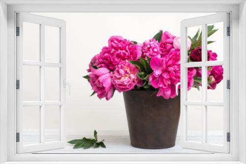 Fototapeta Naklejka Na Ścianę Okno 3D - Bouquet of peonies