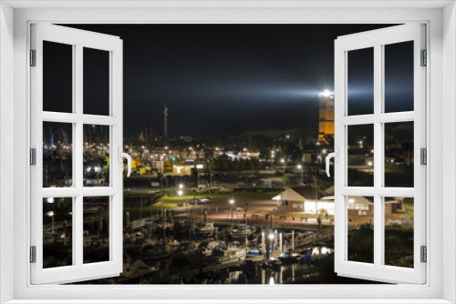 Fototapeta Naklejka Na Ścianę Okno 3D - Lighthouse Terschelling at night