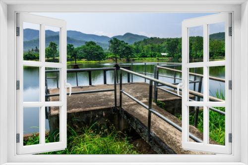 Fototapeta Naklejka Na Ścianę Okno 3D - Irrigation pond