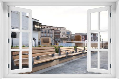 Fototapeta Naklejka Na Ścianę Okno 3D - bancos vacíos