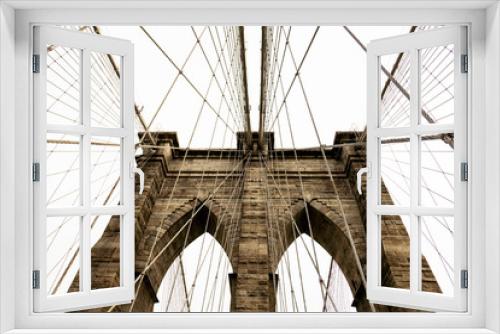 Fototapeta Naklejka Na Ścianę Okno 3D - Brooklyn Bridge Detail