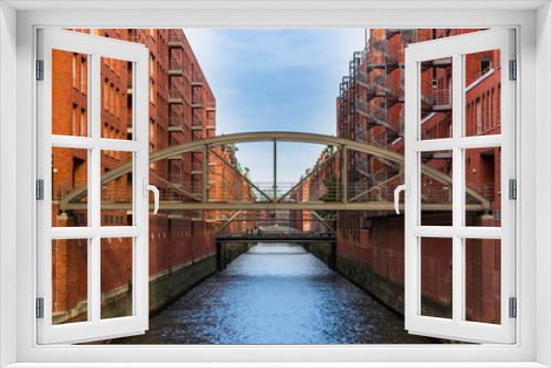 Fototapeta Naklejka Na Ścianę Okno 3D - Speicherstadt Hamburg