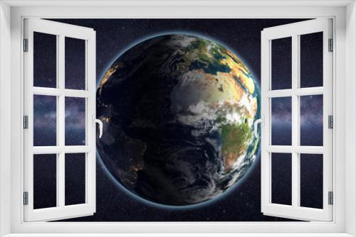 Fototapeta Naklejka Na Ścianę Okno 3D - Planet Earth and distant galaxy in space