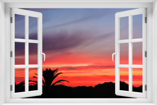 Fototapeta Naklejka Na Ścianę Okno 3D - Summer sunset in Arenal d'en Castell, Menorca, Spain