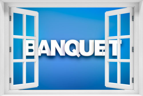 Banquet Theme Word Art on Colorful Background