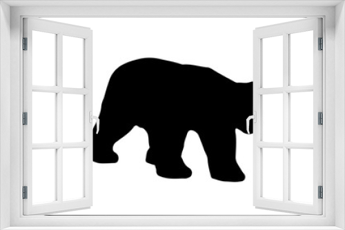 Fototapeta Naklejka Na Ścianę Okno 3D - Polar Bear Silhouette