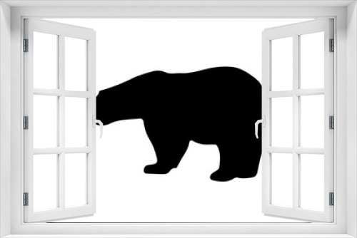 Fototapeta Naklejka Na Ścianę Okno 3D - Polar Bear Silhouette