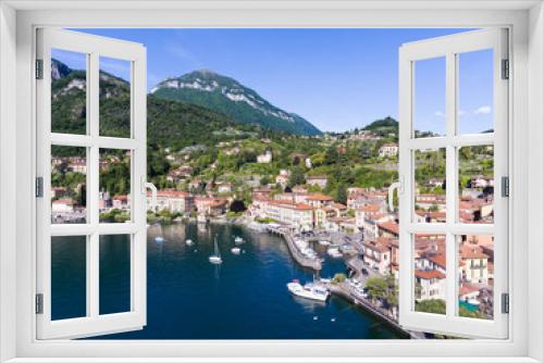Fototapeta Naklejka Na Ścianę Okno 3D - Como lake - Village of Menaggio