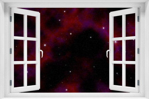 Fototapeta Naklejka Na Ścianę Okno 3D - Deep space nebula with starfield. Digital illustration