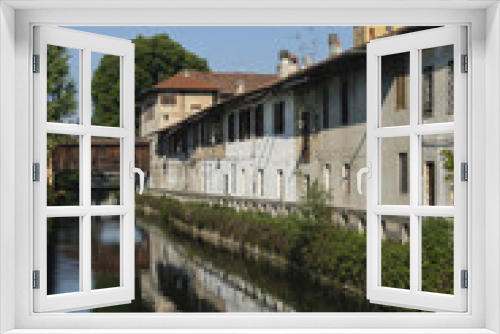Fototapeta Naklejka Na Ścianę Okno 3D - Gorgonzola (Milan), along Martesana canal