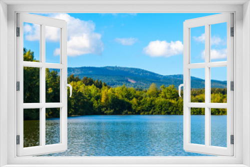 Fototapeta Naklejka Na Ścianę Okno 3D - Babylon Pond and Cerchov Mountain in Bohemian Forest, Czech Republic.