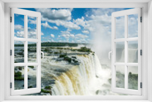 Fototapeta Naklejka Na Ścianę Okno 3D - Iguazu Wasserfälle an der Grenze von Argentinien und Brasilien