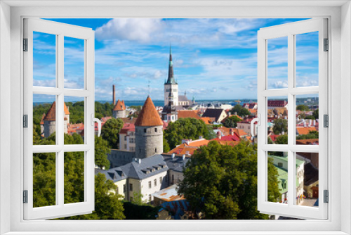Fototapeta Naklejka Na Ścianę Okno 3D - Tallinn Aussichtspunkt