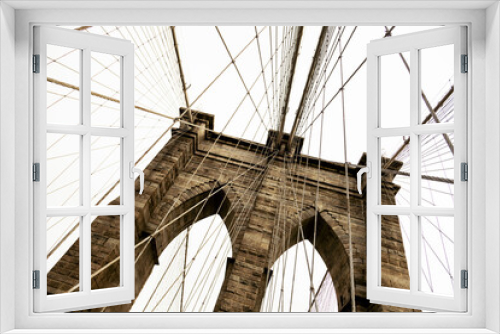 Fototapeta Naklejka Na Ścianę Okno 3D - Brooklyn Bridge Detail