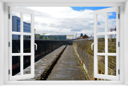 Fototapeta Naklejka Na Ścianę Okno 3D - Thompson Graving Dock, where the Titanic was built, Belfast