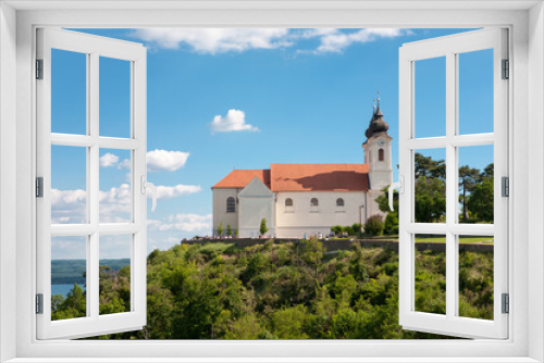 Fototapeta Naklejka Na Ścianę Okno 3D - The beautiful Tihany Abbey at Lake Balaton, Hungary