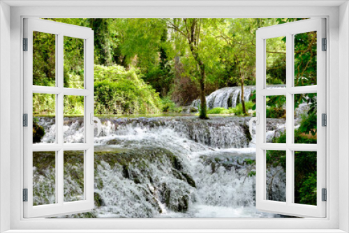 Fototapeta Naklejka Na Ścianę Okno 3D - River waterfalls in Monasterio de Piedra, Nuevalos, Spain