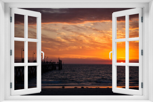 Fototapeta Naklejka Na Ścianę Okno 3D - sunset at Glenelg beach Adelaide Australia