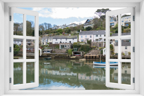 Fototapeta Naklejka Na Ścianę Okno 3D - A calm day on an inlet off Newton Creek, Noss Mayo, Devon, UK