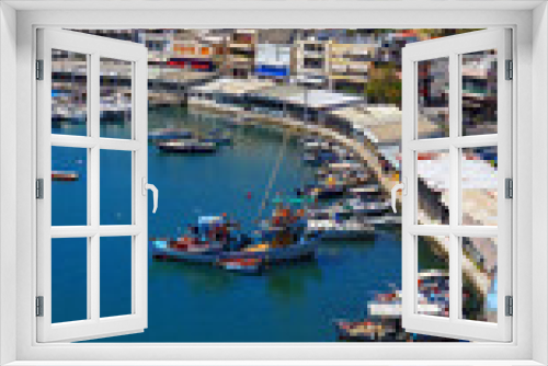 Fototapeta Naklejka Na Ścianę Okno 3D - Photo of mikrolimano port on a spring morning, Peiraeus, Attica, Greece