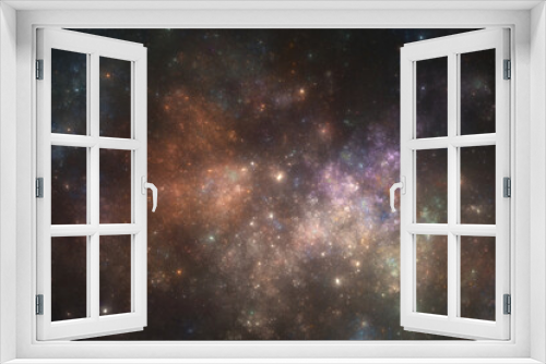 Fototapeta Naklejka Na Ścianę Okno 3D - Deep space starfield, fantasy universe illustration