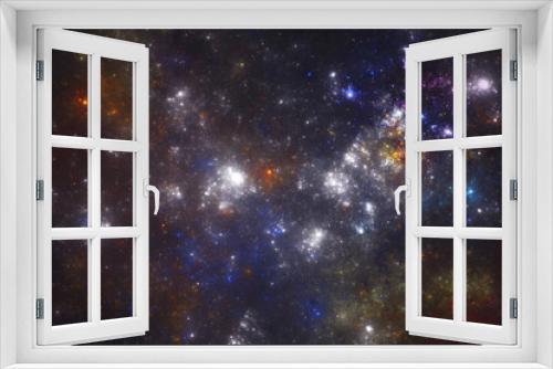 Fototapeta Naklejka Na Ścianę Okno 3D - Deep space starfield, fantasy universe illustration