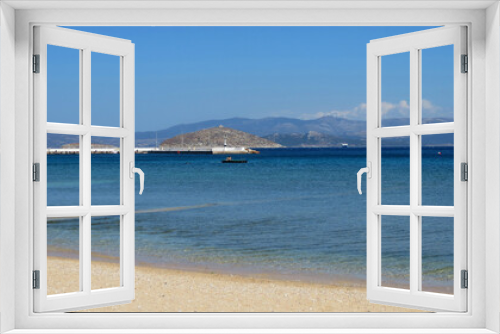 Fototapeta Naklejka Na Ścianę Okno 3D - Photo from Agia Marina bay on a sunny summer morning, Marathonas, Attica, Greece