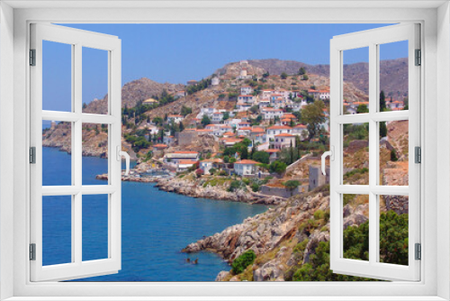 Fototapeta Naklejka Na Ścianę Okno 3D - Photo from famous island of Hydra, Saronic gulf, Greece