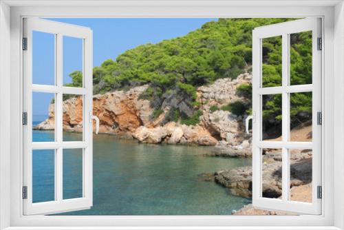 Fototapeta Naklejka Na Ścianę Okno 3D - Photo from picturesque island of Agistri, Saronic gulf, Greece