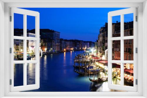 Fototapeta Naklejka Na Ścianę Okno 3D - Venezia beautiful view at night, Venice, Italy