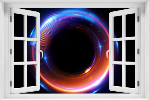 Fototapeta Naklejka Na Ścianę Okno 3D - Abstract background. luminous swirling. Elegant glowing circle. .Sparking particle. Space tunnel. Glossy jellyfish. Colorful ellipse. Glint sphere