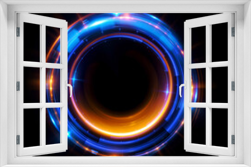 Fototapeta Naklejka Na Ścianę Okno 3D - Abstract background. luminous swirling. Elegant glowing circle. .Sparking particle. Space tunnel. Glossy jellyfish. Colorful ellipse. Glint sphere