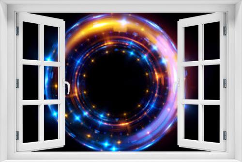 Fototapeta Naklejka Na Ścianę Okno 3D - Abstract background. luminous swirling. Elegant glowing circle. .Sparking particle. Space tunnel. Glossy jellyfish. Colorful ellipse. Glint sphere