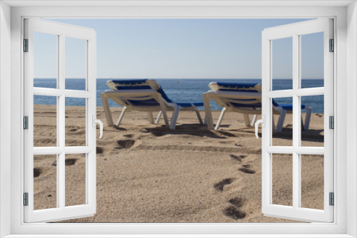 Fototapeta Naklejka Na Ścianę Okno 3D - The beach for two