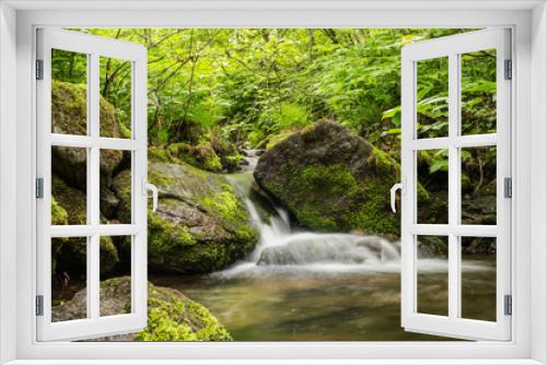 Fototapeta Naklejka Na Ścianę Okno 3D - Waterfall landscape river