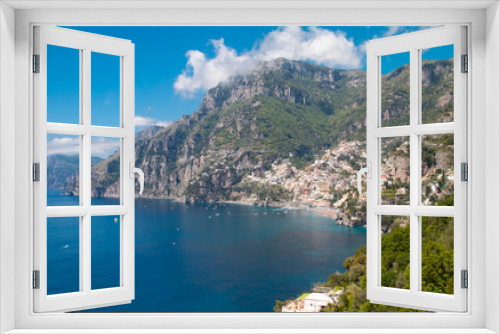 Fototapeta Naklejka Na Ścianę Okno 3D - Positano et la côte amalfitaine