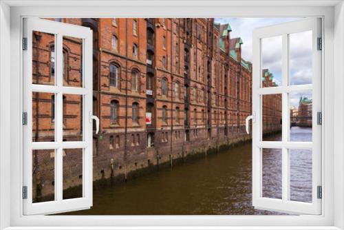 Fototapeta Naklejka Na Ścianę Okno 3D - Speicherstadt Hamburg Germany