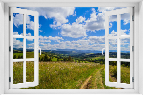 Fototapeta Naklejka Na Ścianę Okno 3D - Country road in the Carpathian