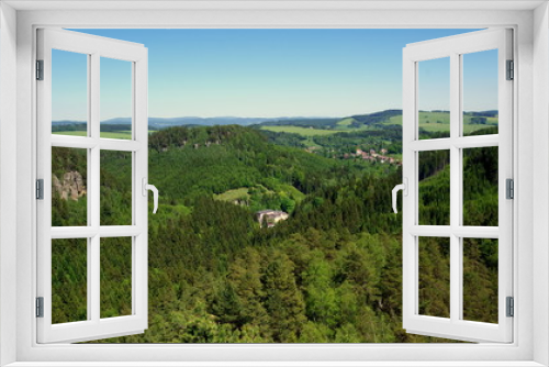 Fototapeta Naklejka Na Ścianę Okno 3D - Teplice nad Metuji - krajobraz z gór Skalnego Miasta